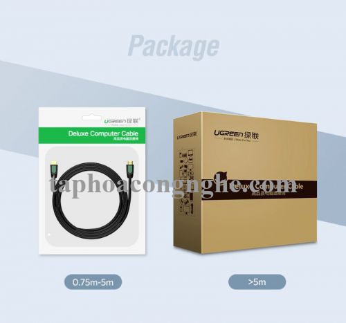 Ugreen 40463 3M màu Đen Cáp tín hiệu HDMI chuẩn 1.4 hỗ trợ phân giải 4K * 2K HD101 30040463